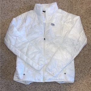 It's almost  brand new!！Outdoor Research Women’s White M SuperStrand LT jacket
